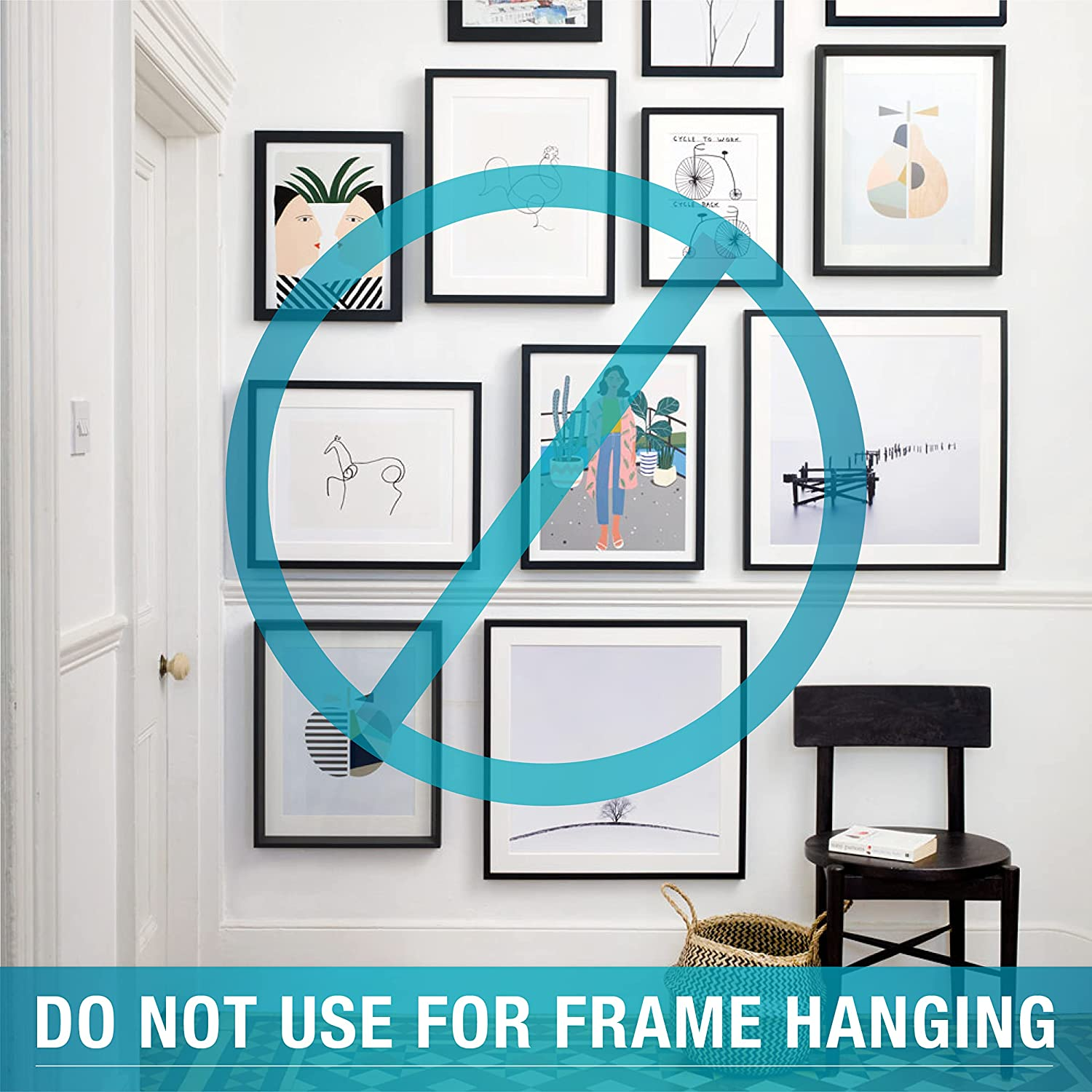 Jellysub 60 Pieces Medium Double Sided Adhesive Strips, Heavy Duty Damage Free Picture Hanging Replacements for Indoor Hooks Caddies, Water-Resistant image number 6