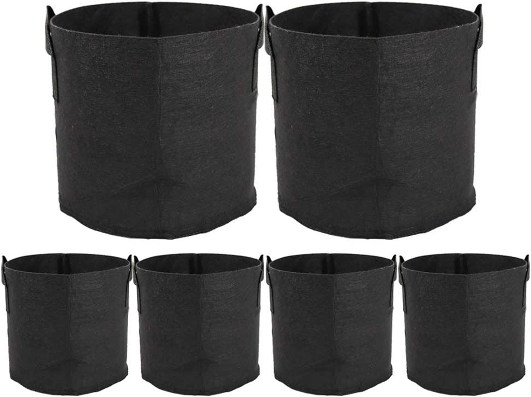 Valuehall Grow Bags Thickened Nonwoven Aeration Fabric Pots Plant Grow Bags Plant Pots with Handles V8020 (6 Pack- 10 Gallons) image number 6