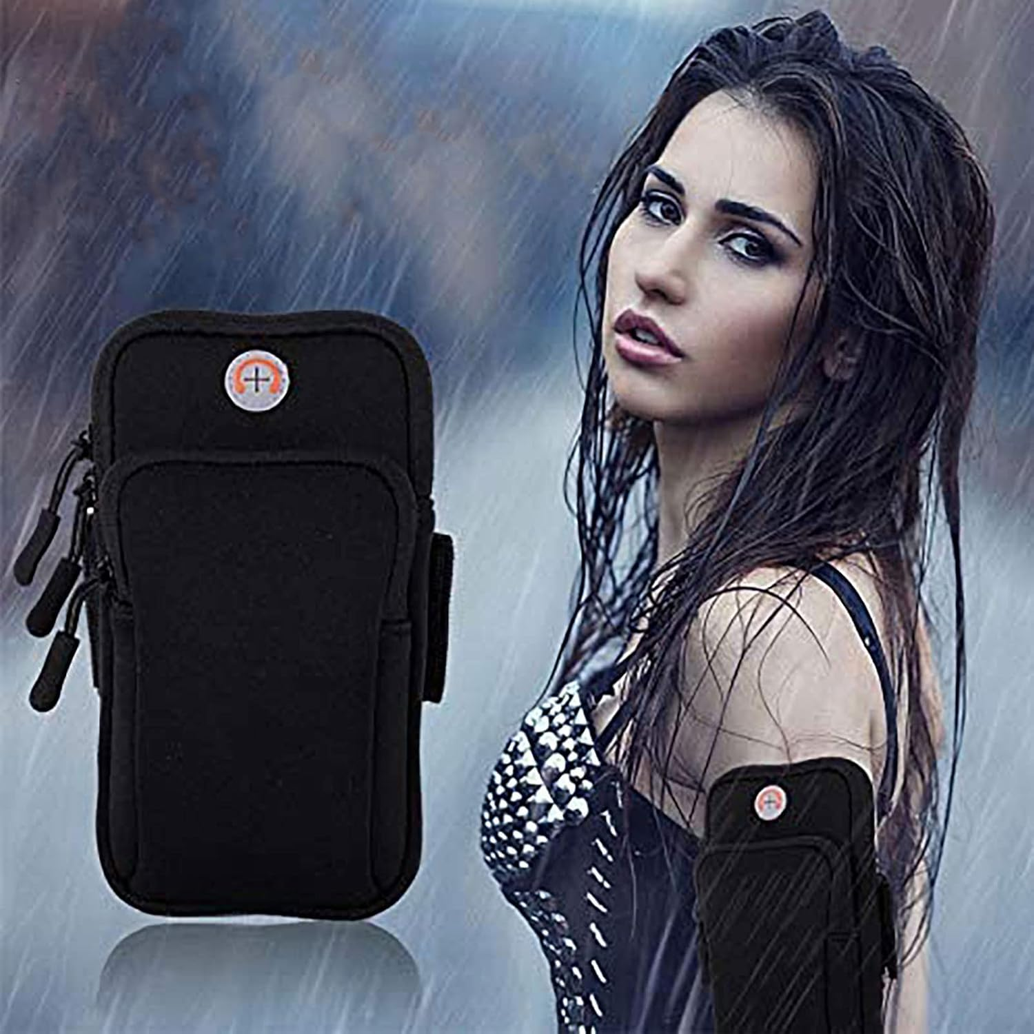Phone Holder for Running Armband Iphone 16 16E 15 14 13 12 11 Pro Max XS XR plus Mini Galaxy Ultra Edge S25 S24 S23 S22 S21 S20 Note 20 10 Pouch Bag,Arm Band Sleeve Fit Sport Gym Hiking Black image number 5