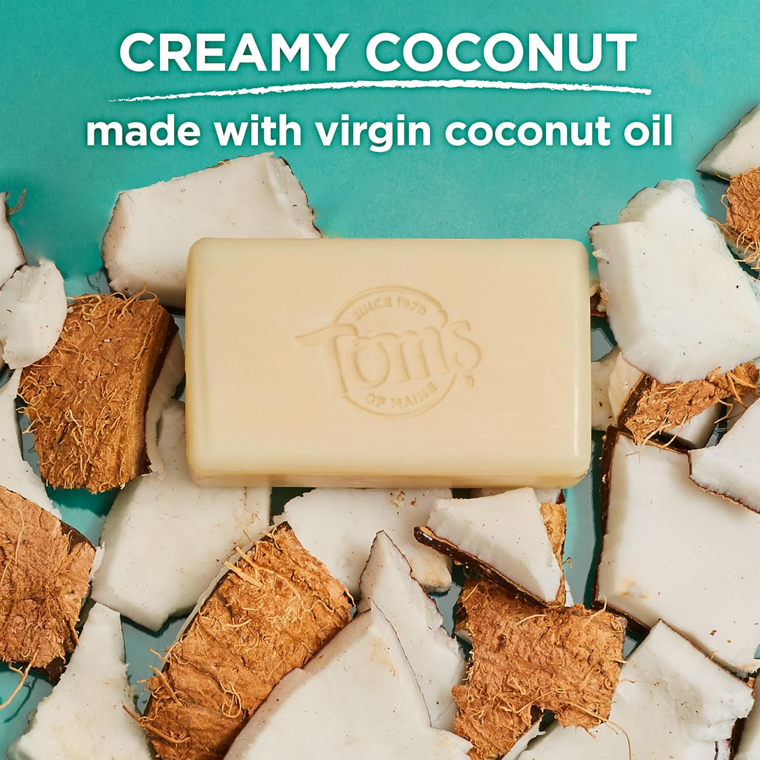 Tom'S of Maine Natural Beauty Bar Soap with Virgin Oil, Coconut, 5 Ounce, 6 Count image number 1
