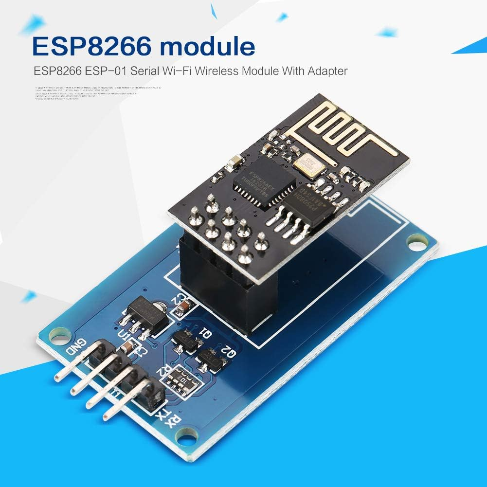 Fasient ESP8266 ESP-01 Wifi Transceiver Module with ESP-01 Adapter for Networking, Smart Home Project image number 4