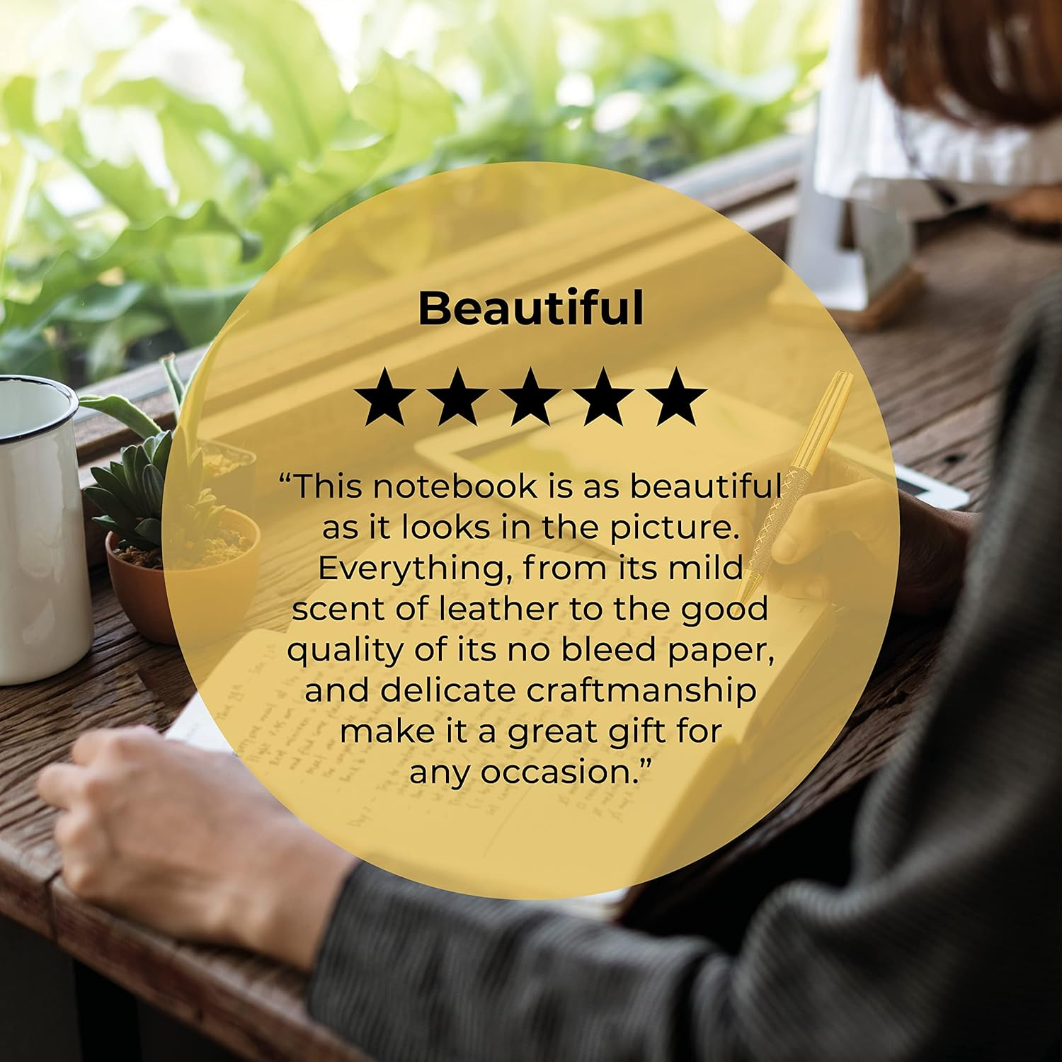 Genuine Leather Journal for Women to Write in | Travel Gift Notebook for Girls | Lady in Heart Dress of Hearts A5 Handmade Travel Diary | Antique Soft Vintage Writing Notebook 6X8 Unlined Paper + Pen image number 2