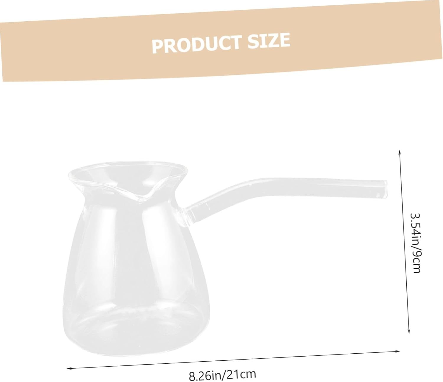 JECOMPRIS Heat-Resistant Handheld Glass Coffee Pot Thick Borosilicate Teapot for Stovetop Brewing Tea and Milk with Long Handle Transparent Multi-Function Water Kettle for Home and Tea image number 5