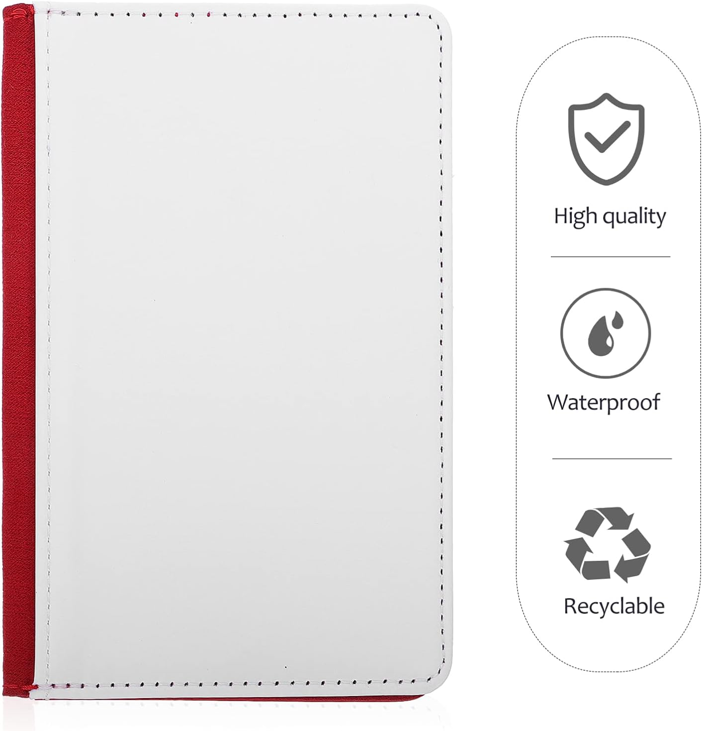 MOBUTOFU 3Pcs Family Travel Document Holder Leather Passport Wallets Multi-Pocket Storage Organizer Card Wallet Holder image number 6