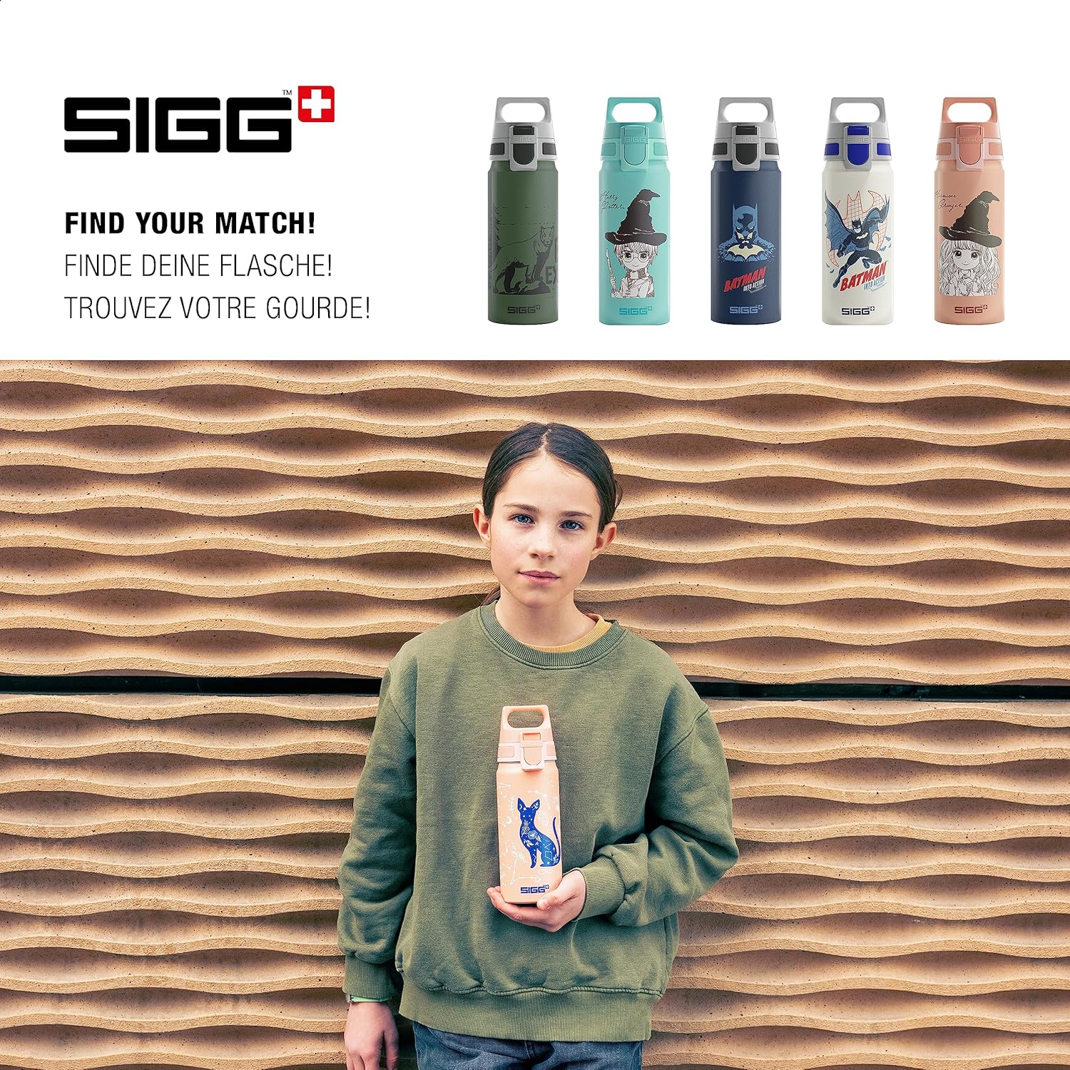 SIGG - Aluminium Kids Water Bottle - WMB ONE My Universe - Suitable for Carbonated Beverages - Leakproof - Lightweight - BPA Free - Climate Neutral Certified - Light Pink - 0.6L - 21 My Universe image number 2