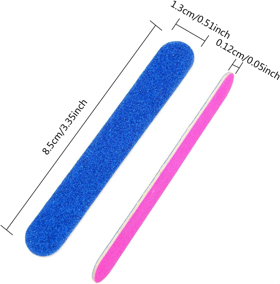 100Pcs Nail File Set Nail Files 180/240 Grit Disposable Double Sided Emery Board-Nail Buffer Files Kit image number 6