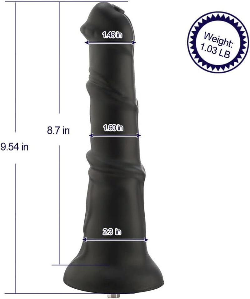 Hismith 9.54" Silicone Anal Plug with Kliclok System for Hismith Premium Sex Machine, 8.7" Insert-Able Length, Max Width:2.3" - Anal Pleasure image number 4