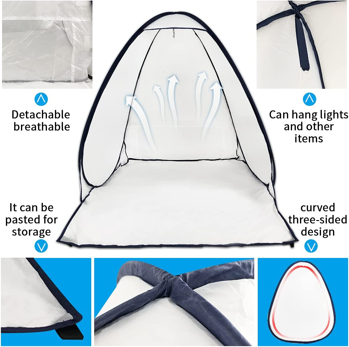 PLANTIONAL Portable Paint Tent for Spray Painting: 3.1X3.2X3.3Ft Small Spray Shelter Paint Booth for DIY Projects, Small to Medium Furniture image number 4