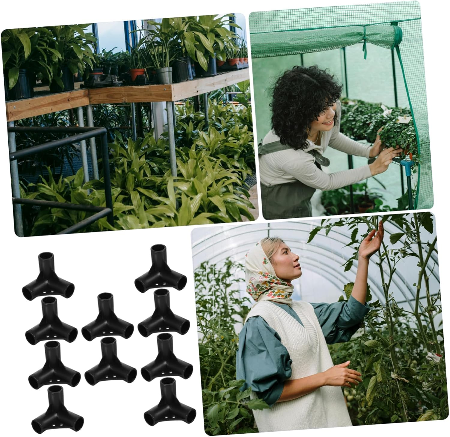 KITANDOVE 10Pcs 20Mm Plastic Tube Connectors Three-Way Corner Connectors for Gardening Versatile Four-Way for Greenhouse and Trellis image number 5
