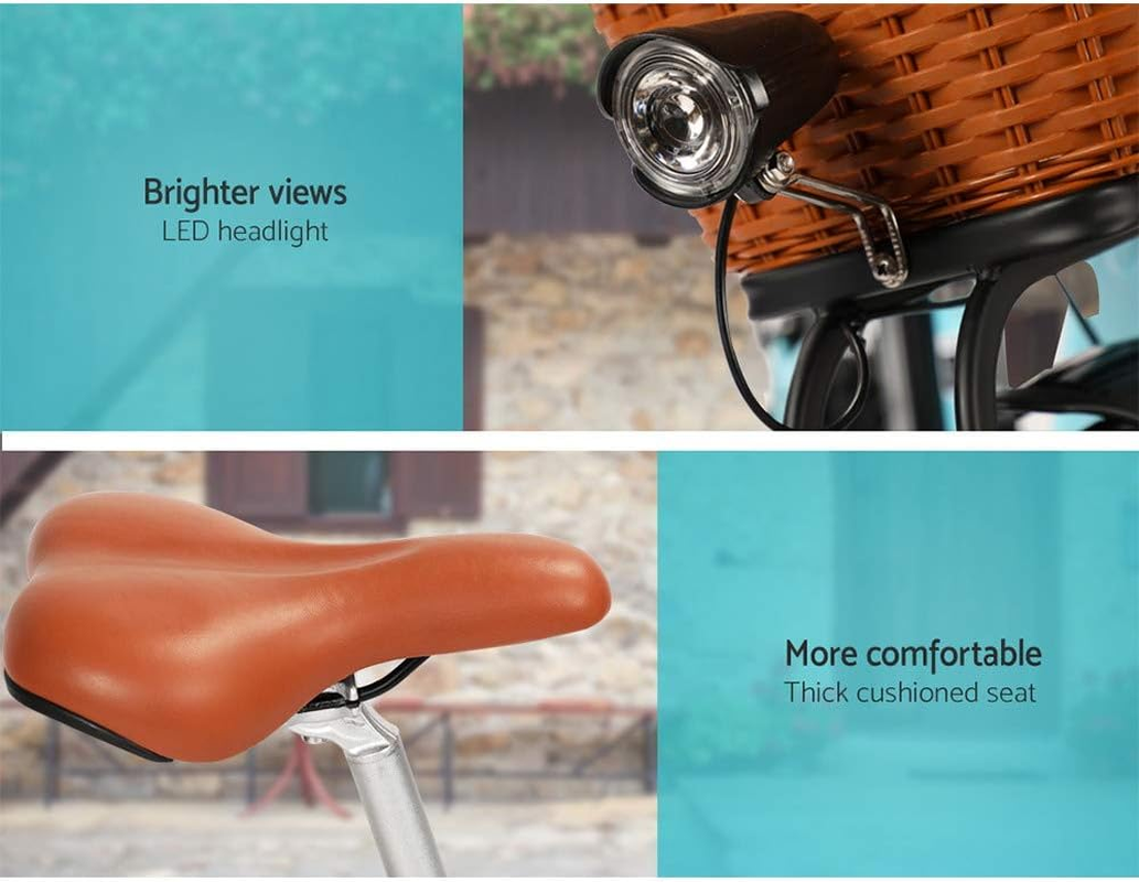 Phoenix Electric Bike, 26 Inch Ebike Mountain Road Electronic Bikes Electricbike Outdoor Adult Cycling Equipment, 6 Speed Powerful Brushless Motor Led Headlight Green Blue image number 6