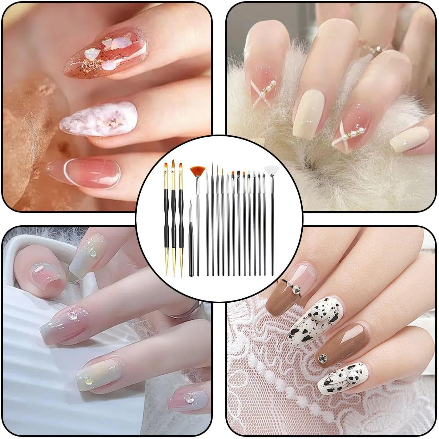 1 Set of Manicure Pen Set, Multifunctional, Reusable, Detailed Strokes and Lines, DIY Artistic Manicure Painting Props image number 5