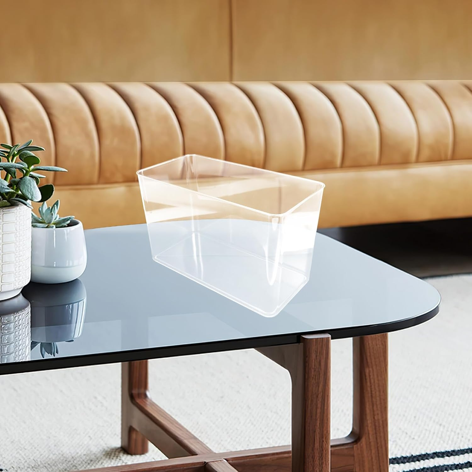 CIYODO Mini Plastic Fish Tank for Small Turtle Terrarium Desktop Small Pet Breeding Box Reptile Terrarium Ecological Landscape Tank for Office Use image number 4