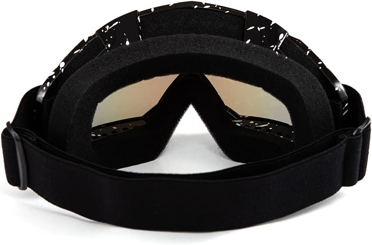 APEBAZY Motorradbrille Motocross Brille Dirt Bike Crossbrille ATV off Road Racing Mx-Fahrbrille Reitbrille Winddicht anti Fog UV Skibrille - Mg92-Spotted Frame Color Lens image number 6