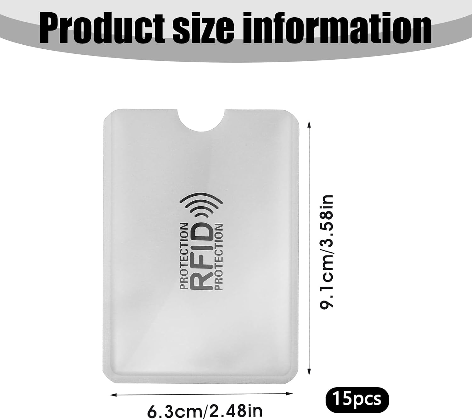 15 Pcs RFID Blocking Sleeves Envelopes Card Holder,Rfid Blocking Credit Card Sleeves RFID Security Holders Suit Set RFID Identity Card Protector for Women Men image number 1