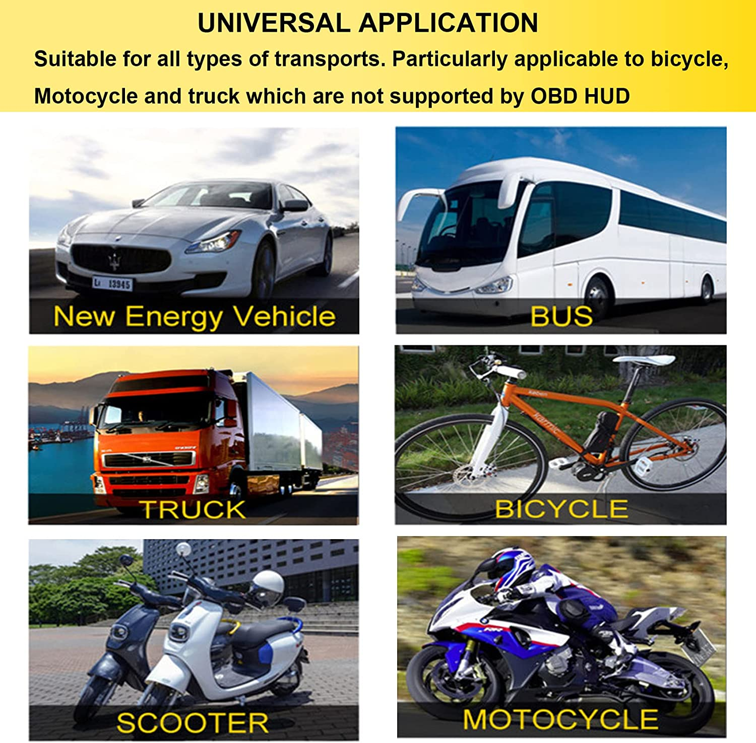 AUTENS Digital GPS Speedometer Universal HUD Head-Up Display Driving Speed Alert Fatigue Alarm for Cars with KM/H and MPH, 4.5Inch Large Screen for Car & Other Vehicle (C80) image number 5