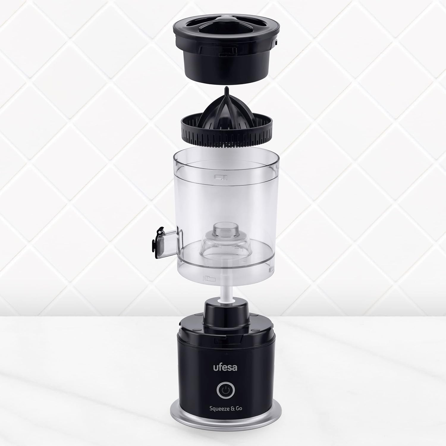 Ufesa Squeeze & Go Electric Citrus Juicer Rechargeable with USB-C, Portable, Orange Squeezer, Lime Squeezer, 1500Mah Battery, 220Ml, BPA Free image number 2