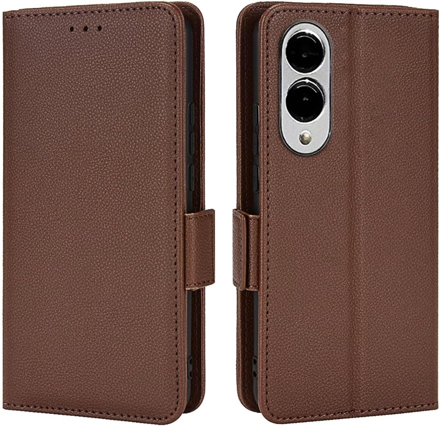 Topme Leather Case for Samsung Galaxy S25+ / Samsung Galaxy S25 plus (6.7 Inches), [Simple Phone Case with Lychee Pattern] - Dark Blue