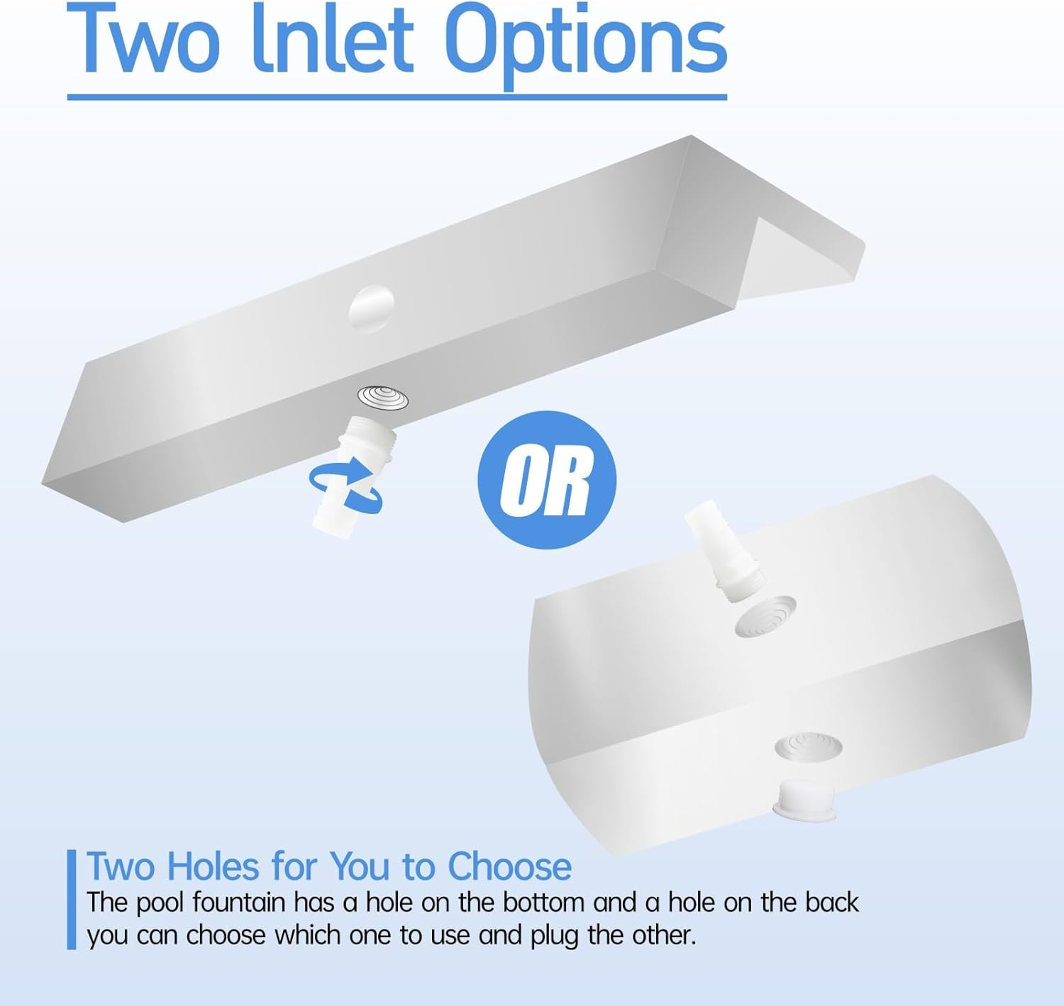 Pool Waterfall Spillway for Garden Ponds, Stainless Steel Water Flow Decor Pond Fountain Kit for Indoor/Outdoor Decorative, 30X20X10Cm Black Water Feature for Patio, Backyard (No LED Light) image number 1