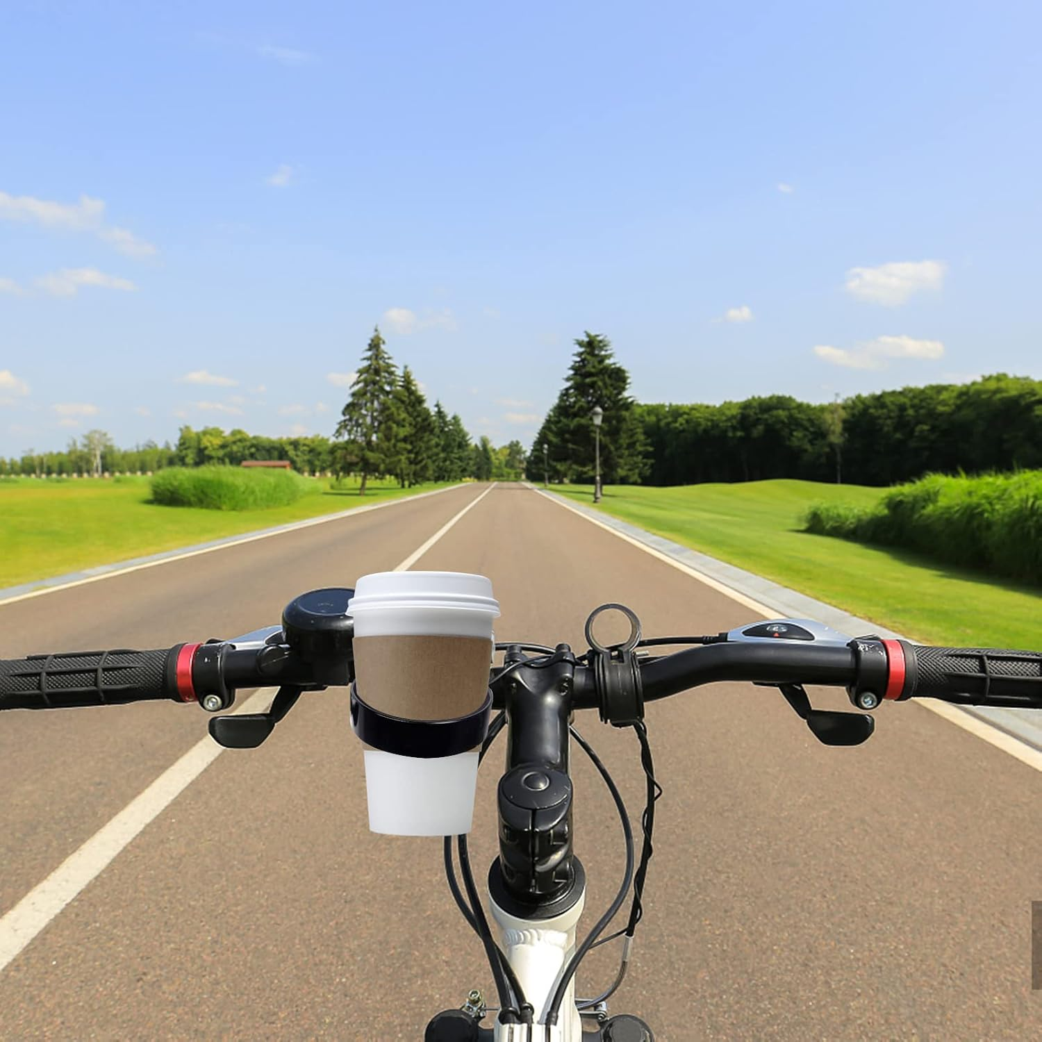 Bike Handlebar Cup Holder Aluminum Cup Bottle Holder Road Bicycle Bike Water Bottle Coffee Drink Cup Holder image number 1