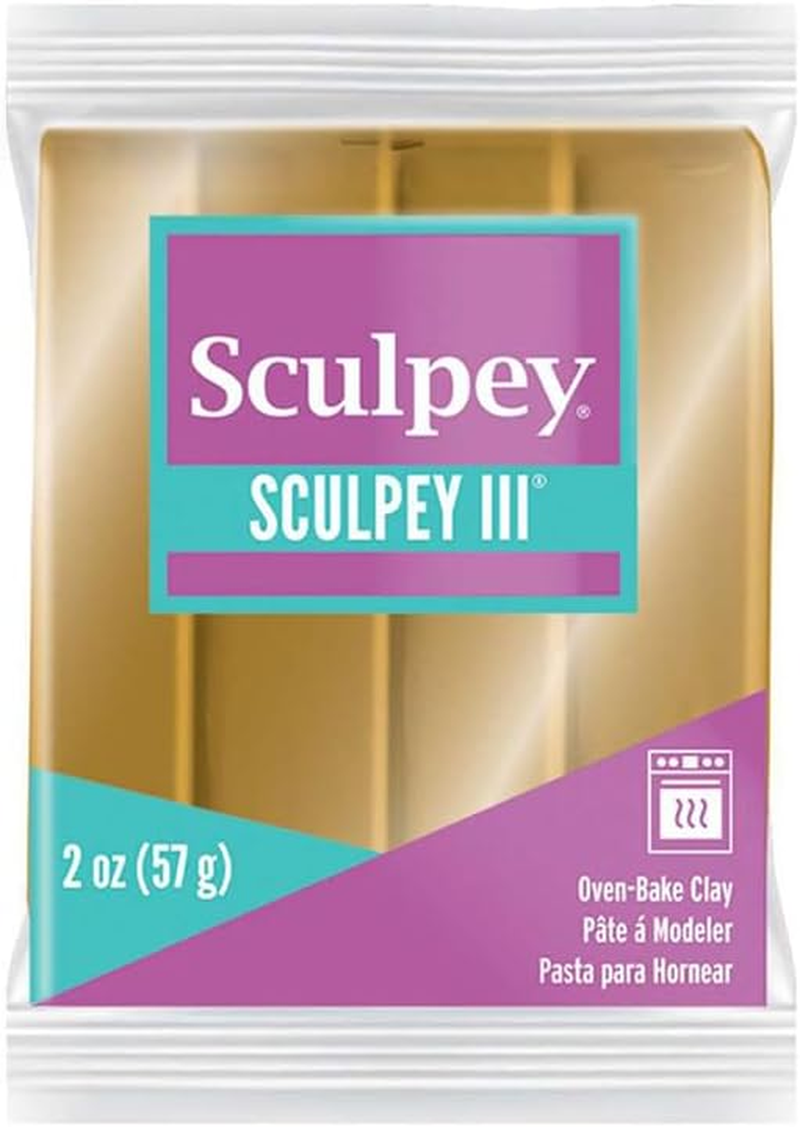 Sculpey III Oven Bake Polymer Clay- 57G - Jewelry Gold, S302 1132 - 2.3 X 2 X 0.5