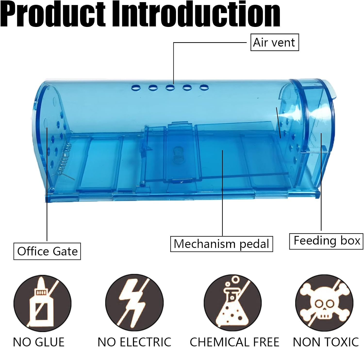 2 Packs of Humane Mouse Traps, the Internal Mouse Trap Can Capture and Release, Can Be Reused, Suitable for Small Rodents, Voles, Hamsters, Moles image number 1
