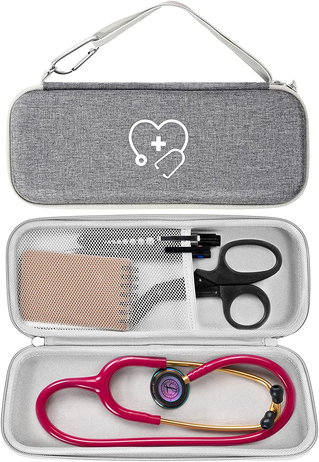 Procase Stethoscope Case for 3M Littmann Classic III, Lightweight II S.E, MDF Acoustica, Cardiology IV Stethoscope, Hard Travel Carrying Case -Black