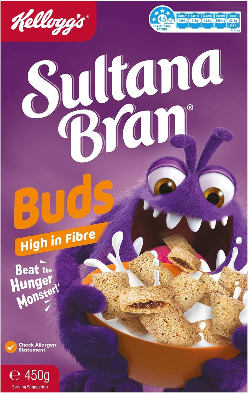 Kellogg'S Sultana Bran Buds Fibre Breakfast Cereal, 450 G image number 6