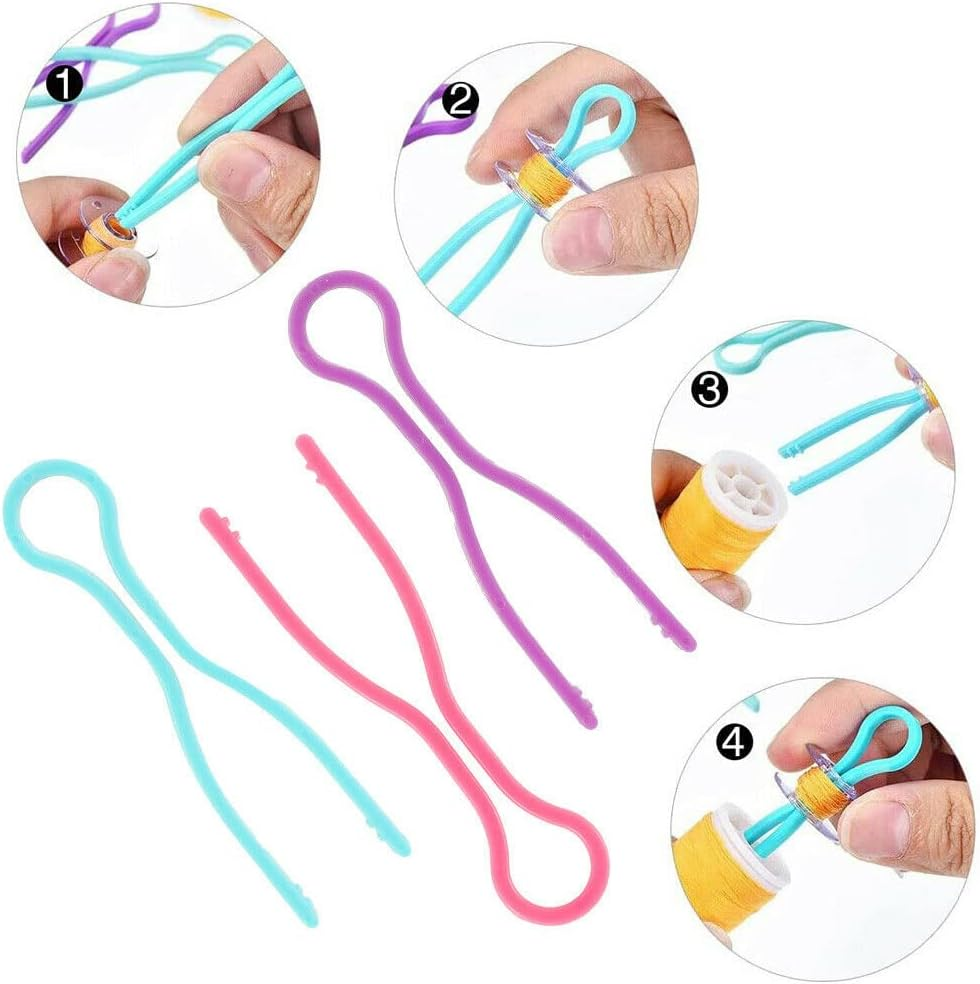 60X Sewing Spool Thread Bobbin Holder Clamp Clips Bobbin Buddies for Embroidery