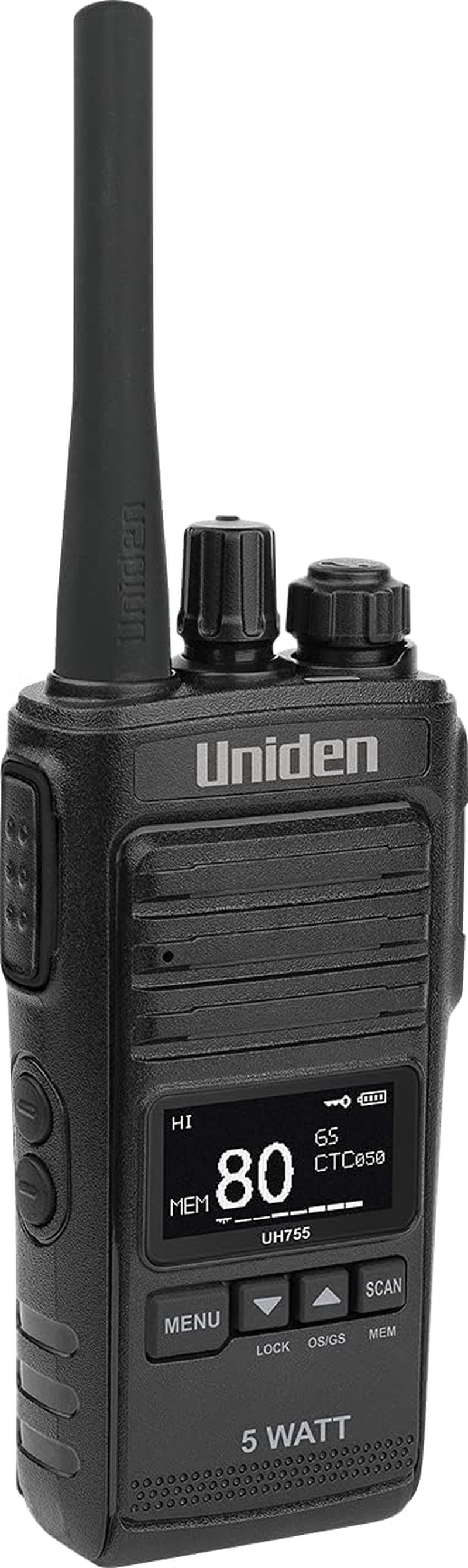 Uniden UH755-5 Watt UHF CB Splashproof Handheld Radio image number 3