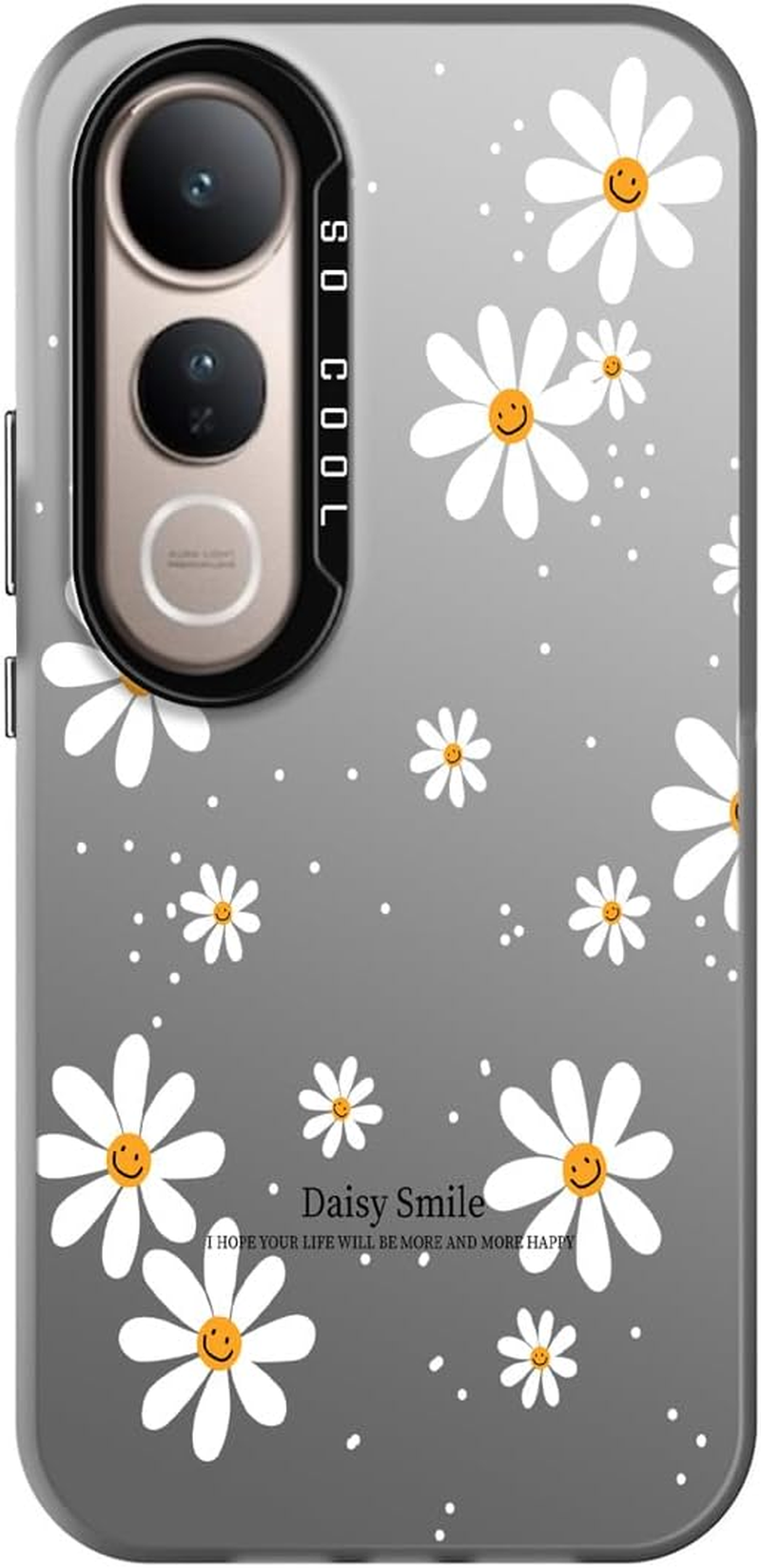YUXING Mobile Phone Case for Vivo V50 Lite 5G/4G Case Ultra Thin Shockproof Protective Case with Flowers Animal Graffiti Art Pattern Design Slim Bumper Case Cover, Daisy image number 5