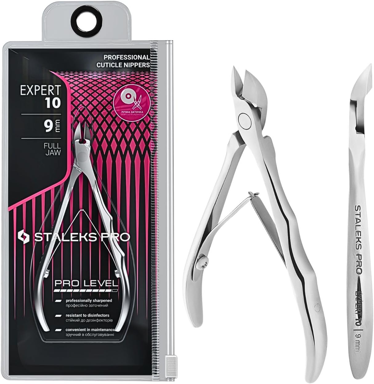 STALEKS PRO by Natury Nails Professional Cuticle Nippers 9 Mm Stainless Steel Expert 10-9