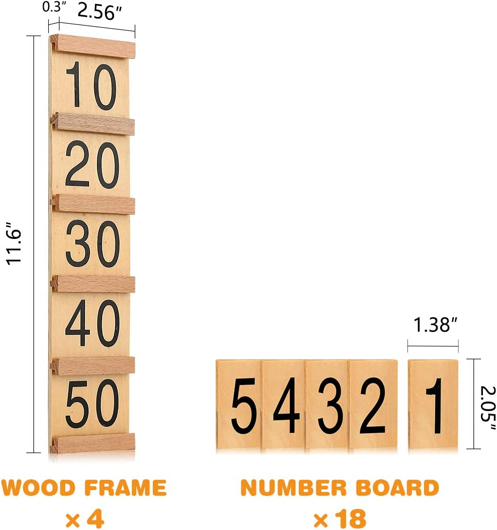 Montessori Mahematic Material Teens and Tens Board Kids Counting Number Math Learning Toy image number 4