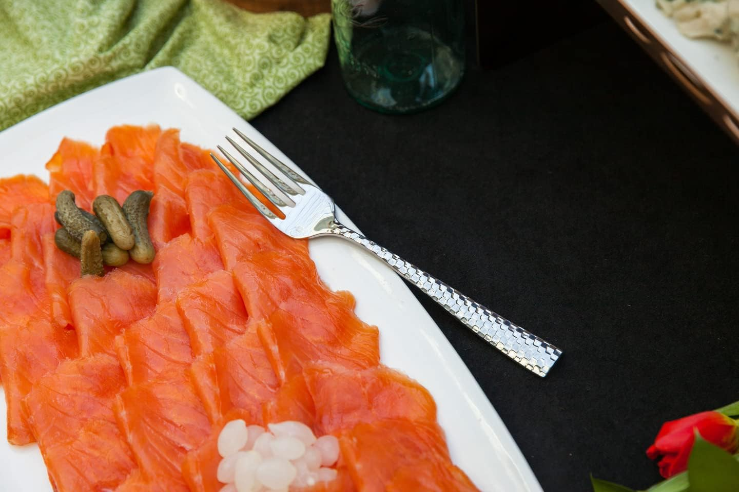 Fortessa Lucca Flatware Set, 20-Piece, Faceted Stainless image number 6