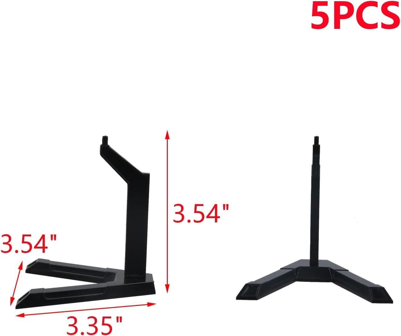 MY MIRONEY Black Action Figure Display 5Pcs Flexible Action Base Holder for 1/144 SD BB Gundam Figure Models - Clear image number 3