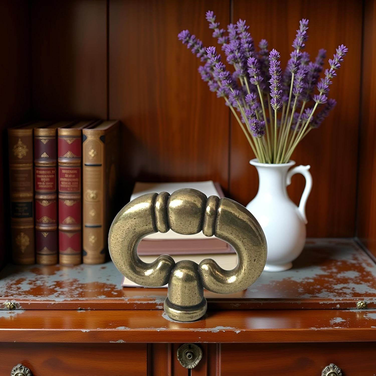 Antique Bronze Vintage Style Drawer Knob Ring with Back Plate Antique Black Bronze Drawer Pull Dresser Pull Cabinet Knob Kitchen Door Knob Hardware Cabinet and Furniture Knobs Cabinet Hardware image number 6