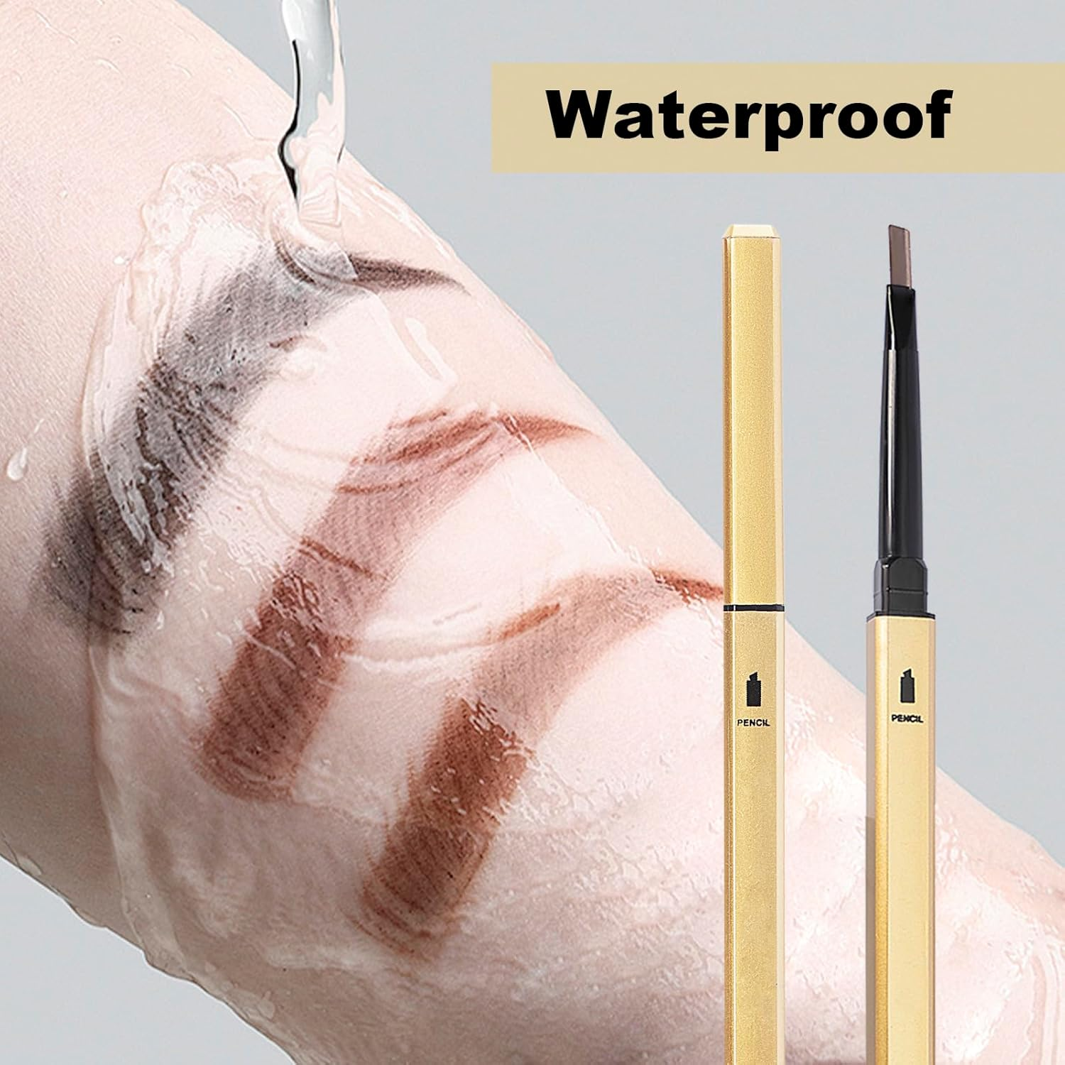 Eyebrown Pencil 3 Set | Gray | Long-Lasting Eyebrow Pencil for Soft Textured Natural Daily Look Eyebrow Makeup | Ultra-Precise Tip, Creamy Formula, Highly Pigmented, Soft Matte Finish, Vegan Formula, Dual-Sided, Fills Brows Makeup image number 5