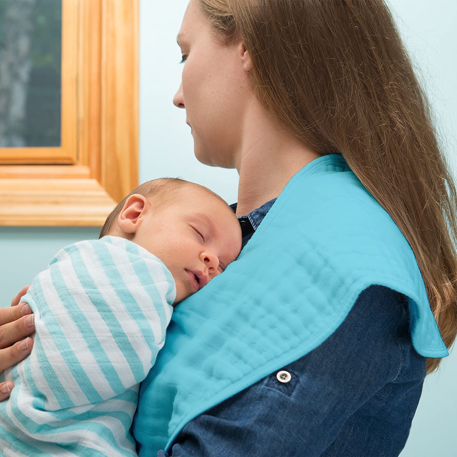 Green Sprouts Muslin Burp Cloths 3 Pieces (Assorted) image number 2