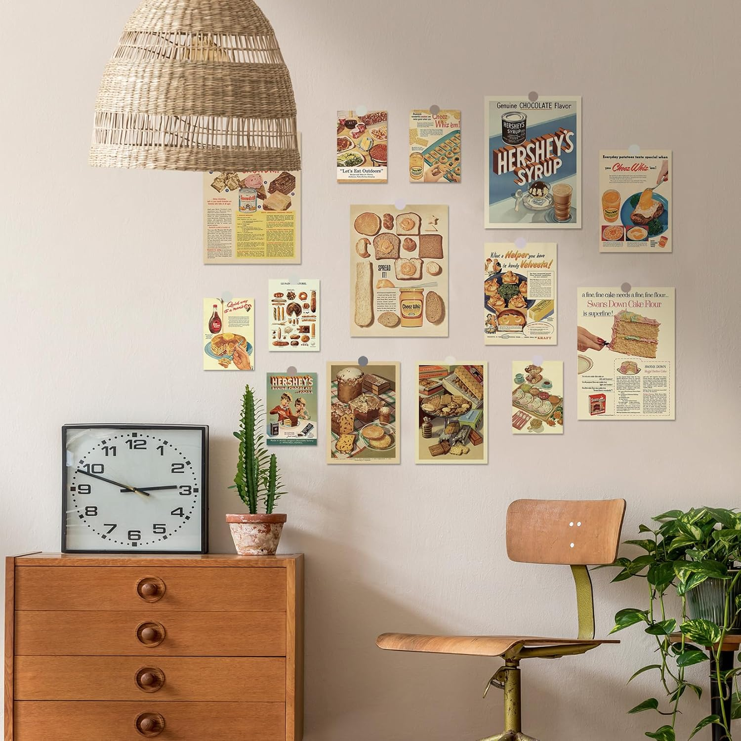 Retro Advertising Artwork Posters for Dorm Wall Art Prints Collage, Paper Prints Unframed 14 Pcs Wall Poster Aesthetic Home Decor - Mixed Color image number 4