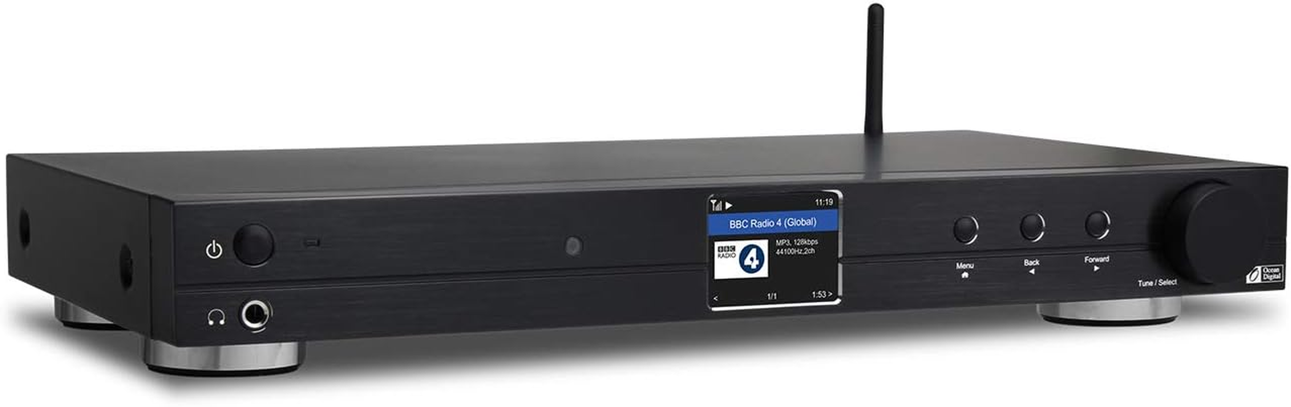 Ocean Digital Wifi Internet Radio Tuner (430 Mm) WR10 Dab+/Dab/Fm/Ethernet Bluetooth Receiver 2.4" TFT Colour Display with Digital Output to Connect Hi-Fi System -Black image number 5