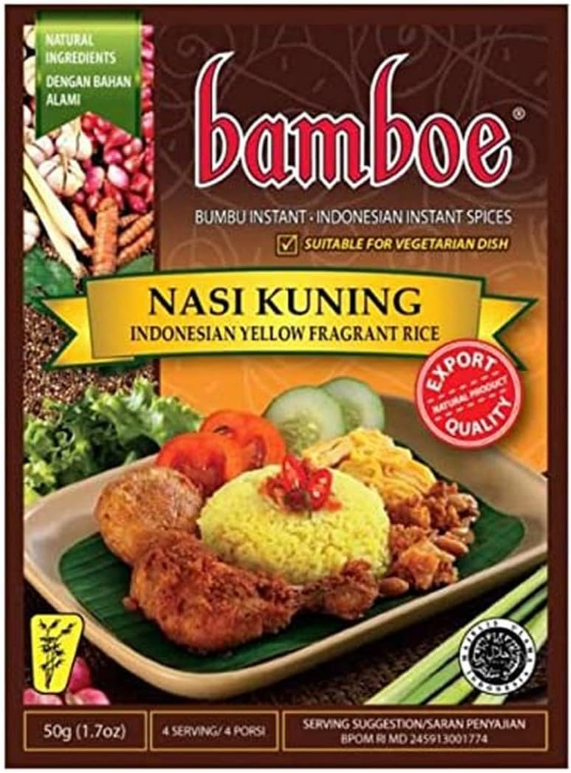 Bamboe Nasi Kuning Fragrant Rice Instant Spices 50 G