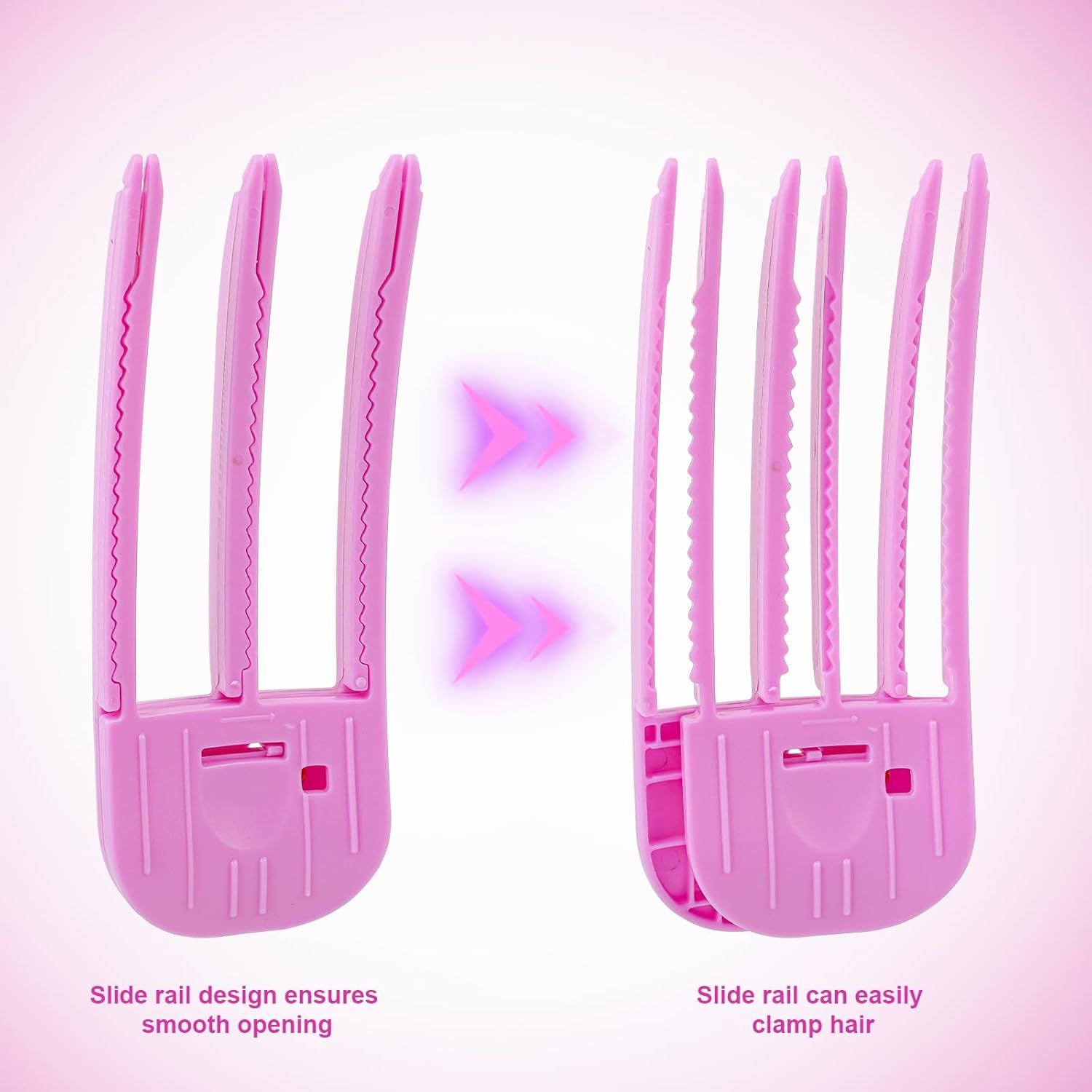 2Pcs Wind Shaping Styling Combs for Fluffy Bangs, Instant Hair Root Lifting Clips Easy High Crown Volume Tools Volumizing Hair Clips for Women'S Natural Voluminous Looks(Purple) image number 1