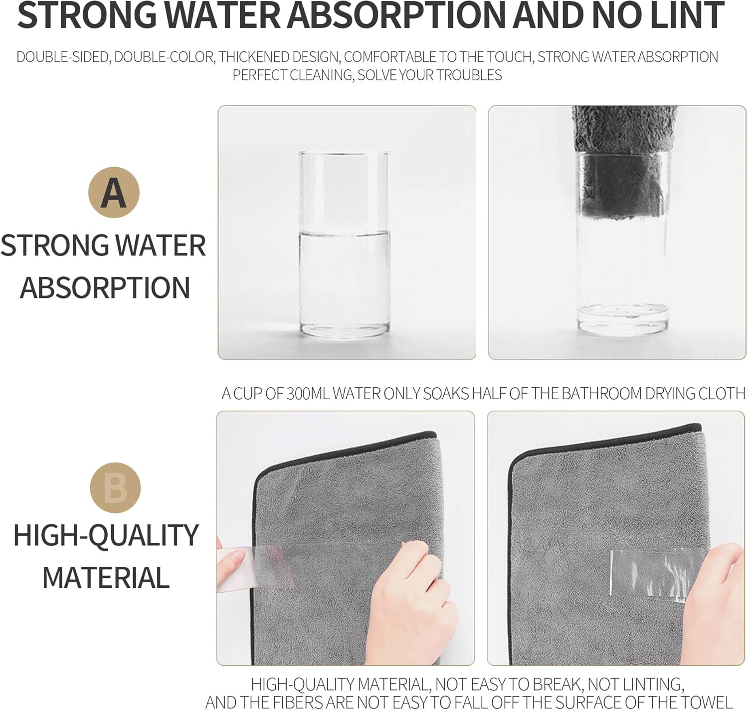 Shiny Wipes Bathroom Drying Cloth, Streak Free Microfiber Cleaning Wipes, Thickened Cleaning Clothshower for Car Detailing, Kitchen, Window Clean Cloth (3, 40 * 40Cm) image number 4