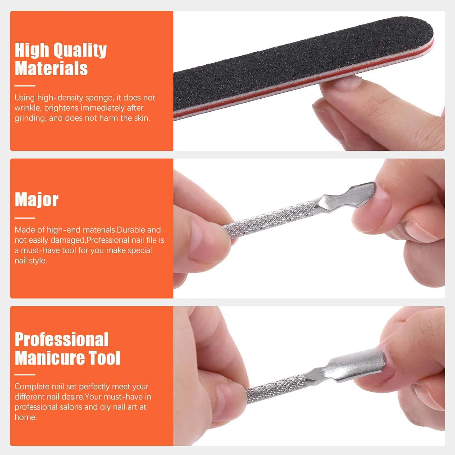 Tanstic 7Pcs Portable Dip Powder Nail Kit, Including Dip Powder Recycling Tray System Nail Dip Container with Scoop, Double-Ended Cuticle Pusher, Nail File, Nail Dust Brush, Funnel for Nail Art Nail Care image number 4