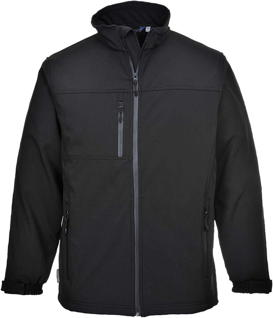 Portwest TK50 Water Resistant Windproof Softshell Jacket (3L) Black, 3X-Large image number 4