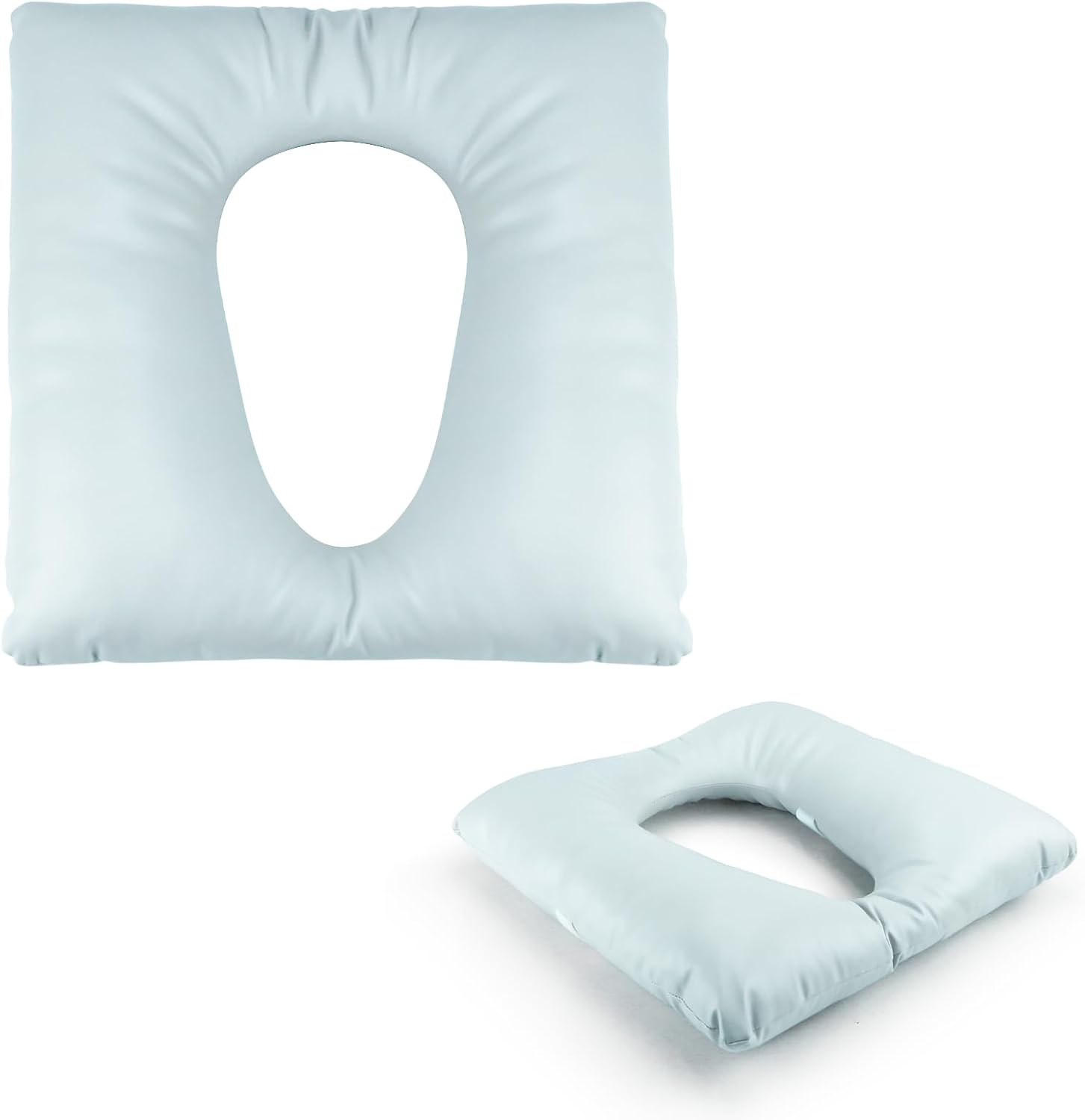 Bedside Commode Cushion, Seniors Portable Seat Cushion for Toilet/Shower/Bedside, Universal Fit Commode Padded Seat for Elderly, Seats Pad Cover Toilet Seats 17X17 with Fixing Straps (Blue) image number 1