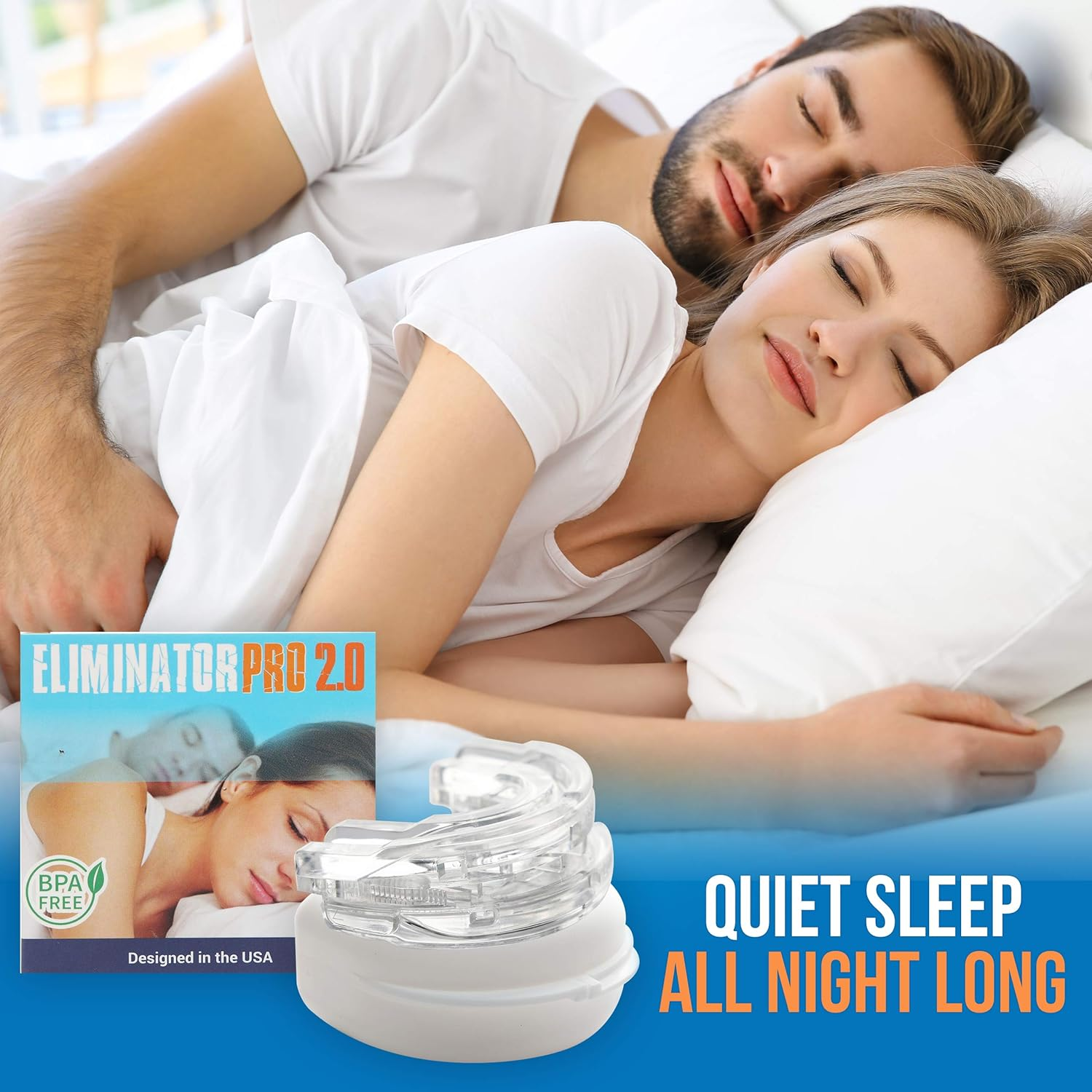 Stop Snoring Adjustable Mouthpiece Sleep Aid Eliminator PRO 2.0 image number 1