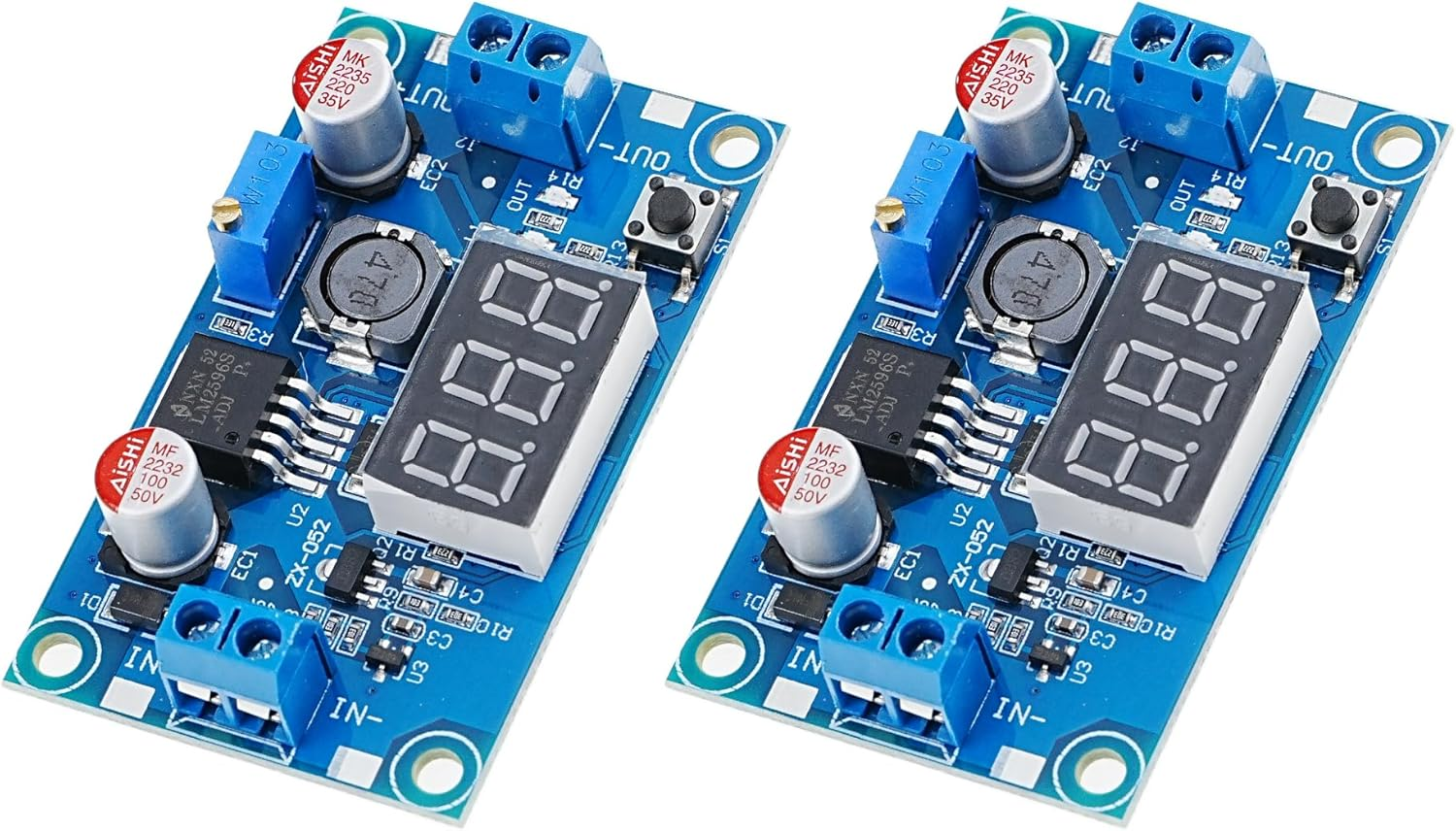 A-DIGISHUO 2Pcs LM2596 Adjustable with Display Buck Module (2Pcs Lm2596S with Display) image number 6