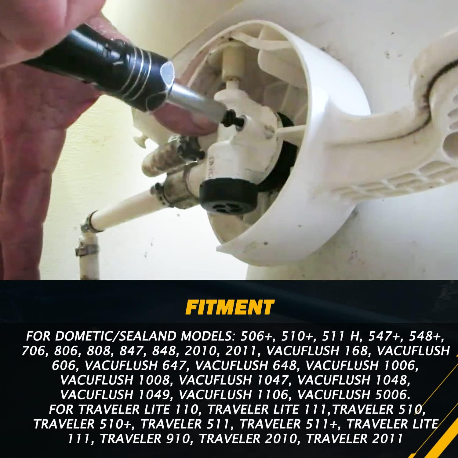 For Dometic 385236096 Toilet Spring Cartridge, Fits Various Dometic/Sealand Vacuflush and Traveler Model Toilets image number 6