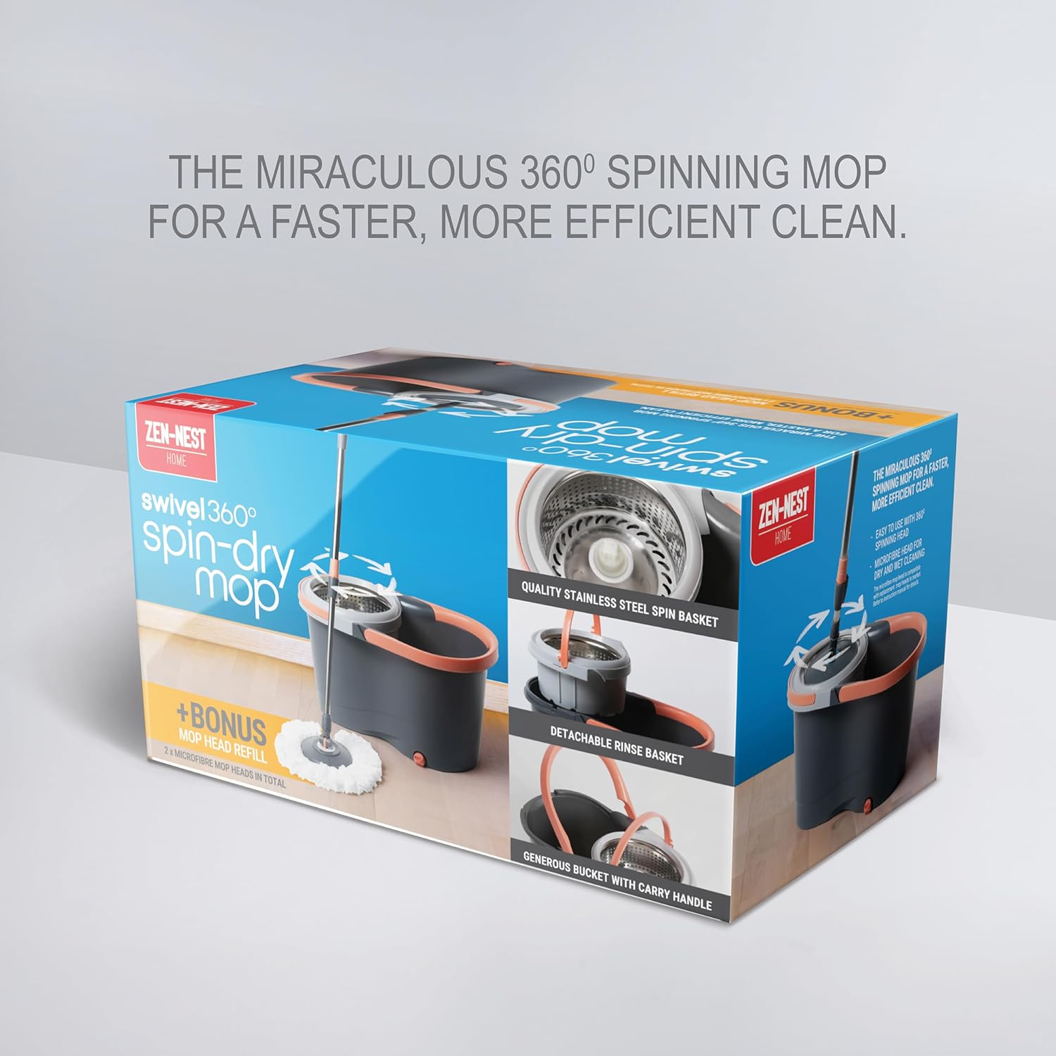 Zen Nest Premium Spin Mop & Head image number 5