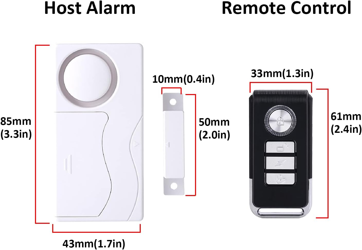 Lancoon Door Window Sensor Alarm, Remote Control Wireless Magnetic Alert anti Theft DIY Installation for Home Apartment Business Pool Garage image number 4